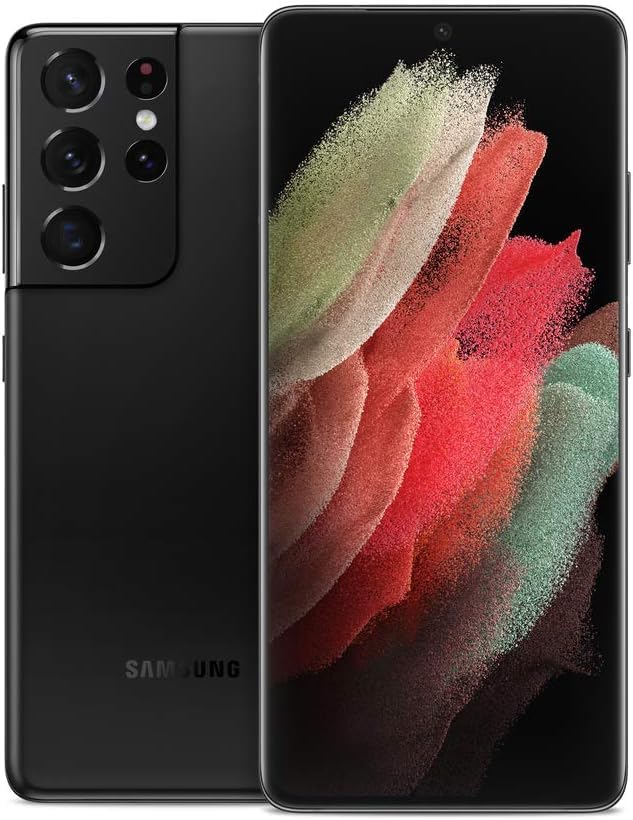 Electronics Galaxy S21 Ultra 5G | Factory Unlocked Android Cell Phone | 5G Smartphone | Pro-Grade Camera, 108MP High Res | 128GB, Phantom Black (SM-G998U) w/ 25W Charger Bundle