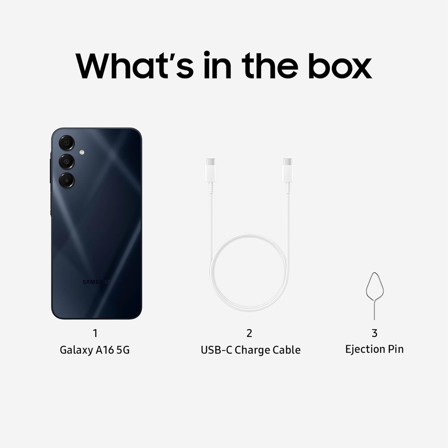 Galaxy A16 5G A Series, Unlocked Android Smartphone, Large AMOLED Display, Durable Design, Super Fast Charging, Expandable Storage, 5G Connectivity, US Version, 2025, Blue Black