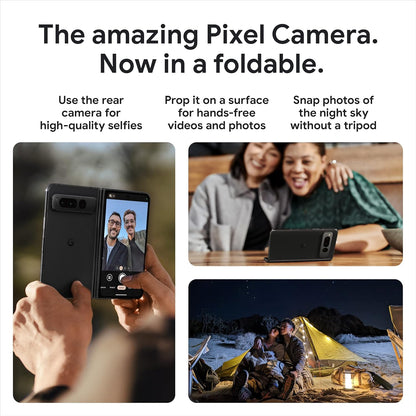 Pixel Fold - Unlocked Android 5G Smartphone with Telephoto Lens and Ultrawide Lens - Foldable Display - 24-Hour Battery - Obsidian - 256 GB